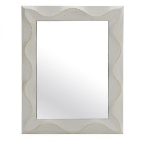 Inart Καθρέπτης Τοίχου Χρυσό,Λευκό-Ελεφαντόδοντο Πλαστικό 3-95-925-0010