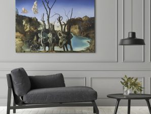 Πίνακας σε καμβά DALI – SWANS REFLECTING ELEPHANTS