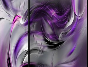Διαχωριστικό με 3 τμήματα – Purple Swirls II [Room Dividers]