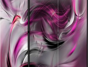Διαχωριστικό με 3 τμήματα – Pink Swirls II [Room Dividers]