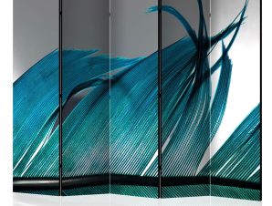 Διαχωριστικό με 5 τμήματα – Turquoise Feather II [Room Dividers] 225×172