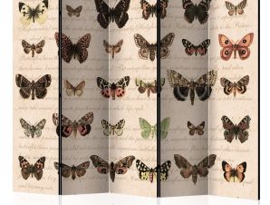 Διαχωριστικό με 5 τμήματα – Retro Style: Butterflies II [Room Dividers] 225×172