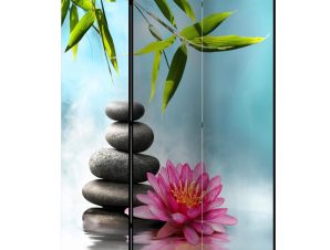 Διαχωριστικό με 3 τμήματα – Water Lily and Zen Stones [Room Dividers] 135×172
