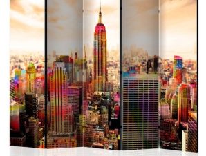 Διαχωριστικό με 5 τμήματα – Colors of New York City III II [Room Dividers]