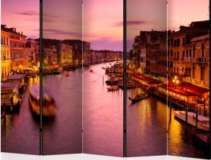 Διαχωριστικό με 5 τμήματα – City of lovers, Venice by night III [Room Dividers]