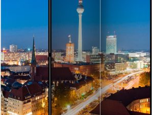 Διαχωριστικό με 3 τμήματα – Berlin by night [Room Dividers]