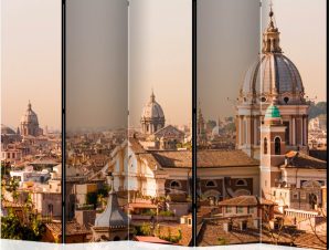 Διαχωριστικό με 5 τμήματα – Rome – bird’s eye view [Room Dividers]