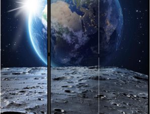 Διαχωριστικό με 3 τμήματα – View of the Blue Planet [Room Dividers]