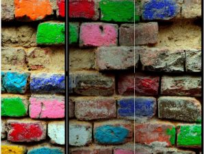 Διαχωριστικό με 3 τμήματα – Colourful Bricks [Room Dividers]