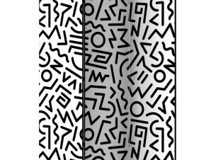 Διαχωριστικό με 3 τμήματα – Black and White Maze [Room Dividers]