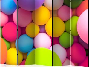 Διαχωριστικό με 5 τμήματα – Colourful Balls II [Room Dividers]