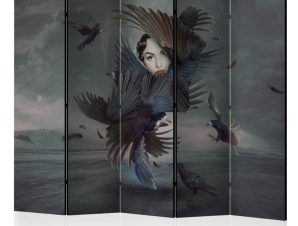 Διαχωριστικό με 5 τμήματα – Covered in feathers II [Room Dividers]