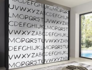 Alphabet Φράσεις Αυτοκόλλητα ντουλάπας 100 x 100 εκ.