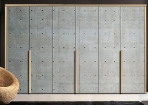 Τσιμεντένιος τοίχος Φόντο – Τοίχοι Αυτοκόλλητα ντουλάπας 100 x 100 εκ.