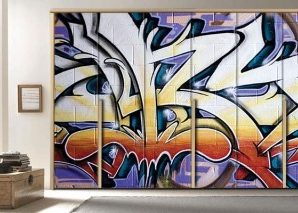 Γκράφιτι Φόντο – Τοίχοι Αυτοκόλλητα ντουλάπας 100 x 100 εκ.
