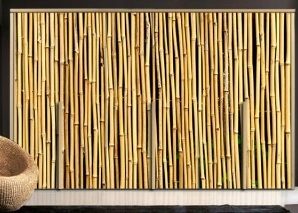 Φόντο από μπαμπού Φόντο – Τοίχοι Αυτοκόλλητα ντουλάπας 100 x 100 εκ.