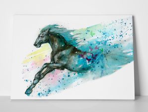 Πίνακας σε καμβά WATERCOLOR ILLUSTRATION HORSE