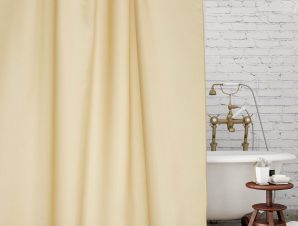 Κουρτίνα Μπάνιου Ξενοδοχείου Anesis Υφασμάτινη Πολυεστερική – Αδιάβροχη Εκρού 180×180